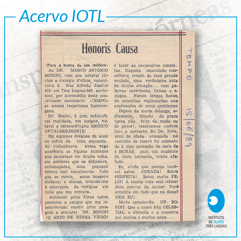 Acervo IOTL – “Honoris Causa”